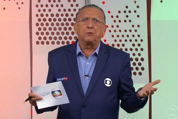 Galvão Bueno durante uma transmissão pela TV Globo