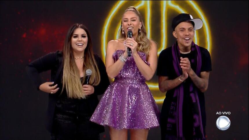 Mari Matarazzo, Adriane Galisteu e Matheus Yurley na final do Power Couple