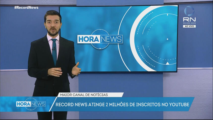 Record News chega a marca de 2 milhões de inscritos no YouTube