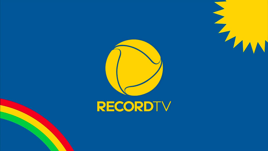 Logo da Record TV na arte de divulgação da afiliada em Pernambuco