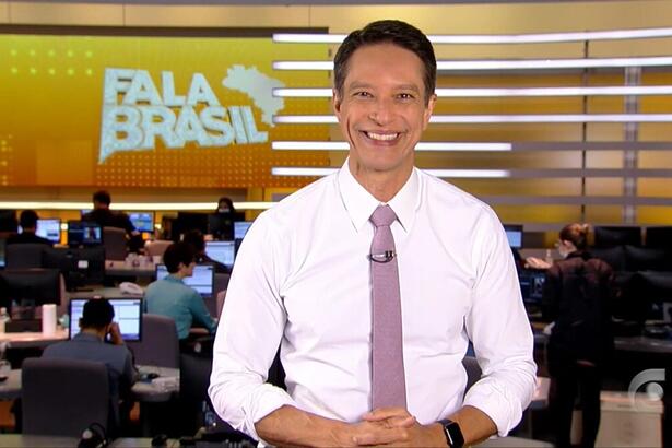 Sergio Aguiar nos bastidores do Fala Brasil