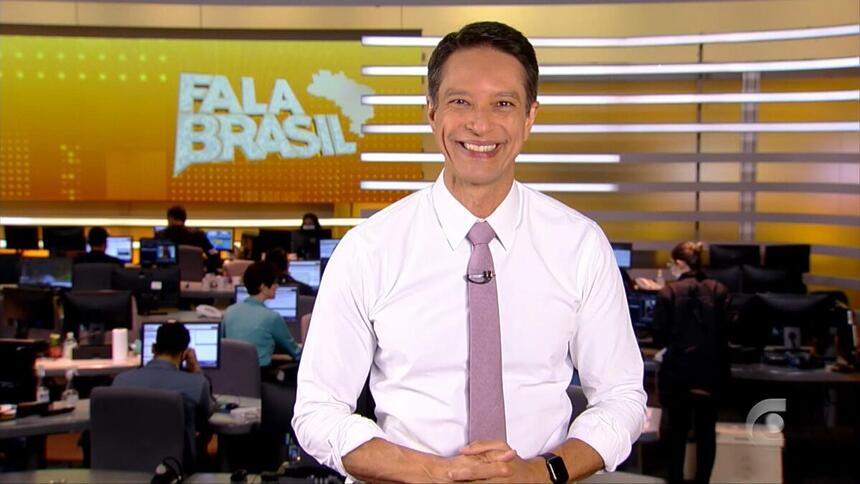 Sergio Aguiar nos bastidores do Fala Brasil