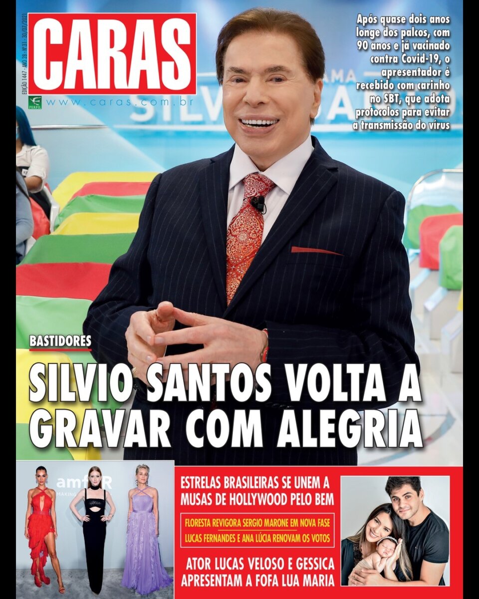 Silvio Santos na capa da revista Caras