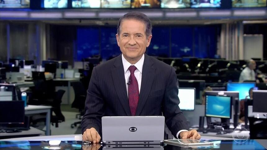 Carlos Tramontina nos estúdios do Jornal da Globo