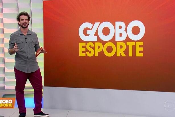 Felipe Andreoli nos estúdios do Globo Esporte de SP