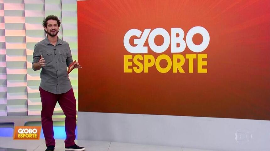 Felipe Andreoli nos estúdios do Globo Esporte de SP