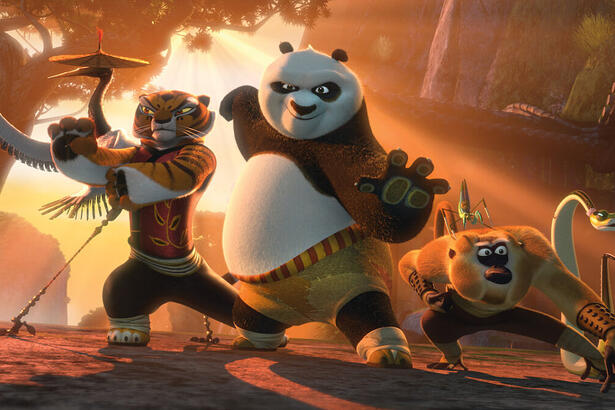 Trecho do filme Kung Fu Panda 2, exibido pela TV Globo na Sessão da Tarde