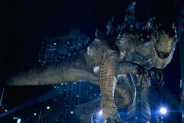 Trecho do filme Godzilla, exibido pela Record TV no Cine Aventura