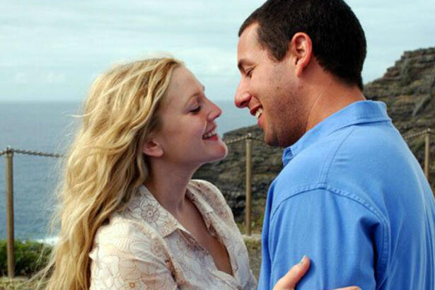 Adam Sandler e Drew Barrymore em cena no filme Como Se Fosse a Primeira Vez