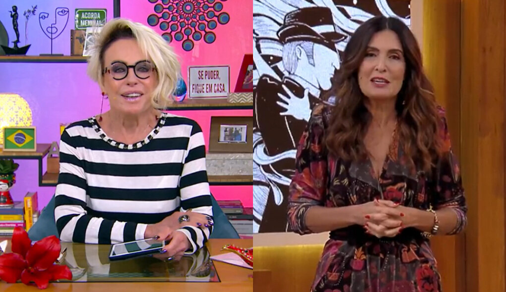 Ana Maria Braga e Fátima Bernardes em uma montagem