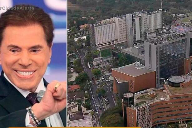 Fotos de Silvio Santos e do prédio no Hospital Albert Einstein