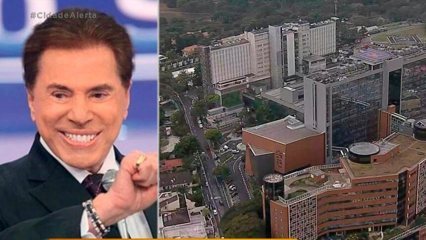 Fotos de Silvio Santos e do prédio no Hospital Albert Einstein