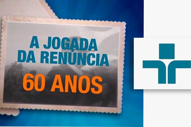 Documentário A Jogada da Renúncia ao lado do logo da TV Cultura
