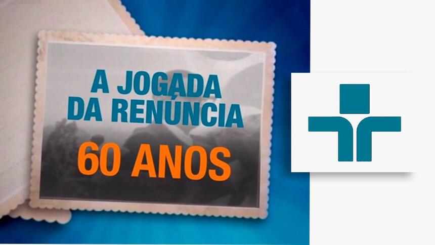 Documentário A Jogada da Renúncia ao lado do logo da TV Cultura