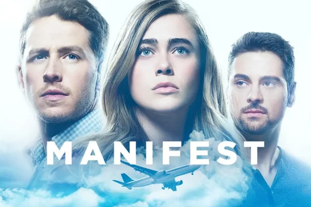 Protagonistas da série Manifest em pôster de divulgação