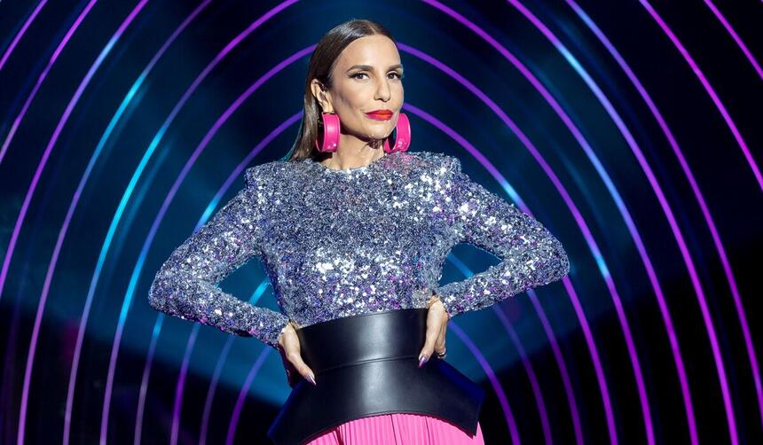 Ivete Sangalo nos estúdios do The Masked Singer Brasil