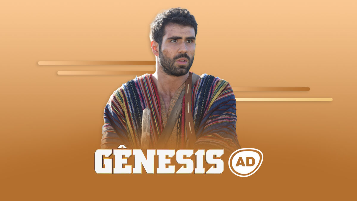 Juliano Laham como José na divulgação do resumo da semana da novela Gênesis
