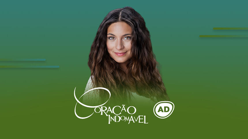 Protagonista da novela Coração Indomável na arte de divulgação do resumo diário