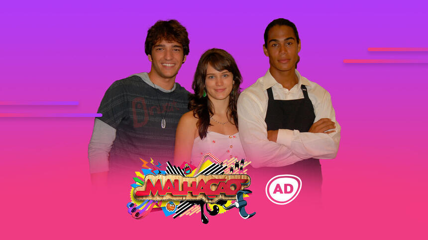 Protagonistas de Malhação 2009 na arte do resumo diário.