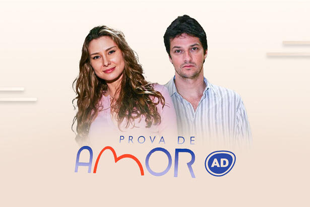 Daniel e Clarice na divulgação do resumo diário de Prova de Amor