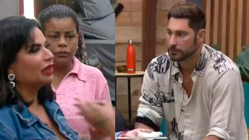 Tati Quebra Barraco e Victor Pecoraro ao lado de Solange Gomes