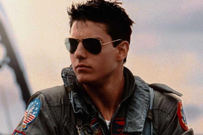 Tom Cruise em trecho do filme Top Gun - Ases Indomáveis, exibido pela TV Globo