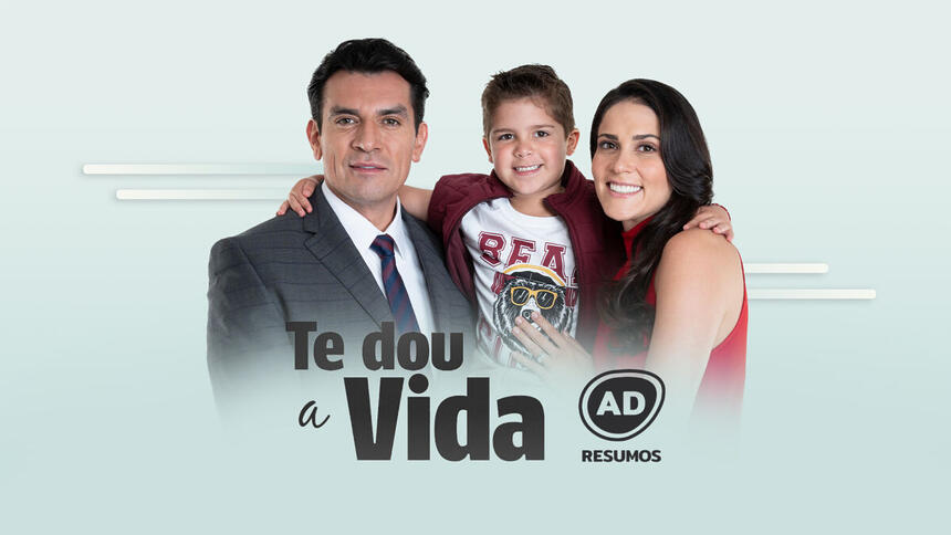 Protagonistas da novela mexicana Te Dou a Vida na divulgação do resumo semanal