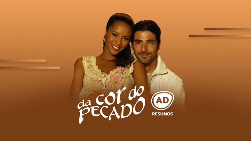 Divulgação do resumo diário da novela Da Cor do Pecado no canal Viva