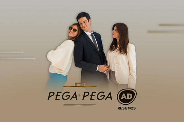 Divulgação do resumo diário da novela Pega Pega, reprisada na TV Globo