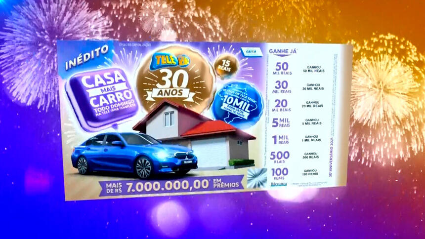 Trecho da abertura da Tele Sena de 30º aniversário