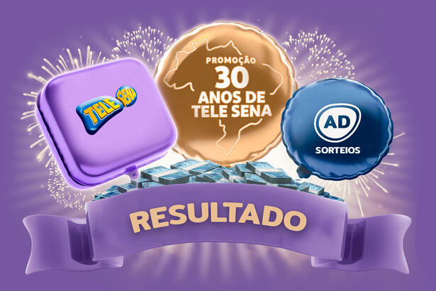 Divulgação do resultado da promoção Tele Sena 30 Anos