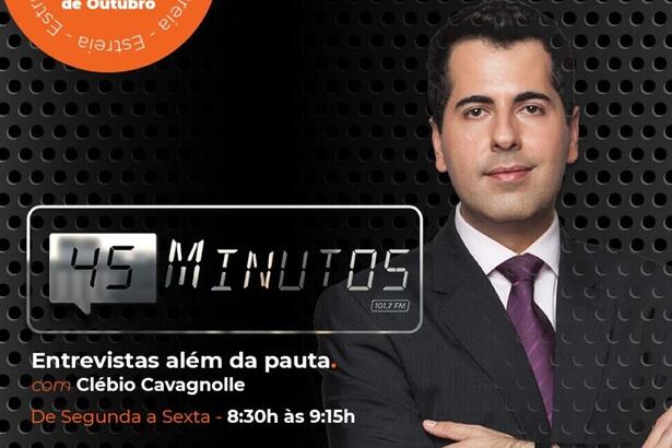 Clebio Cavanhole com logo de 45 minutos