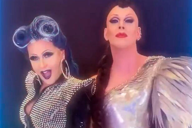 Xuxa e Ikaro Kadoshi fazem carão para divulgação do novo reality Caravana das Drags