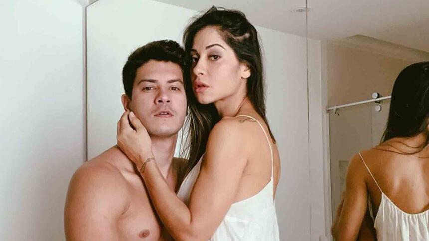 Mayra Cardi e Arthur Aguiar juntos em um ensaio