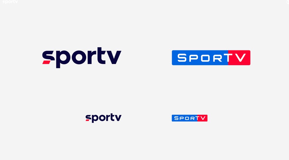 Novo logo do SporTV em comparação ao antigo