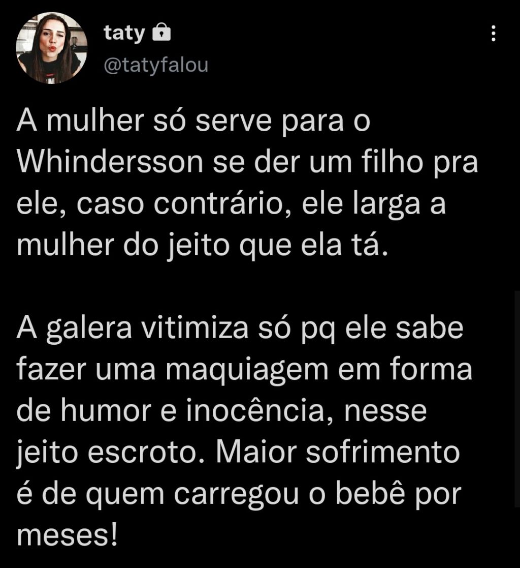 Print das mensagens com acusações feitas pelo seguidor