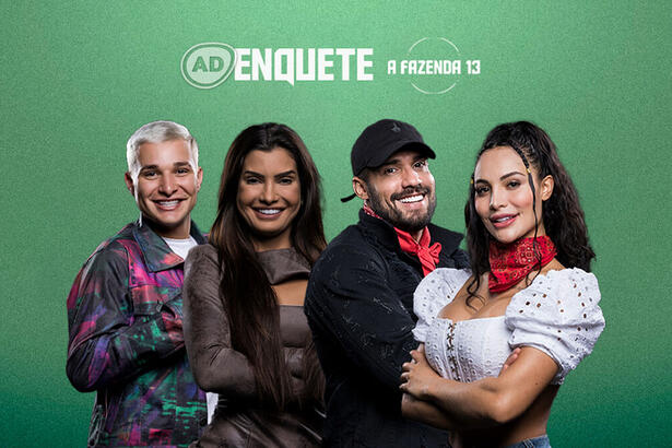 MC Gui, Marina Ferrari, Bil Araújo e Aline Mineiro na Enquete da 13ª Roça de A Fazenda 13