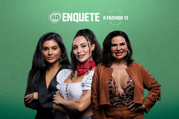 Mileide, Aline e Solange na enquete da 12ª Roça