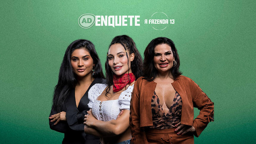 Mileide, Aline e Solange na enquete da 12ª Roça