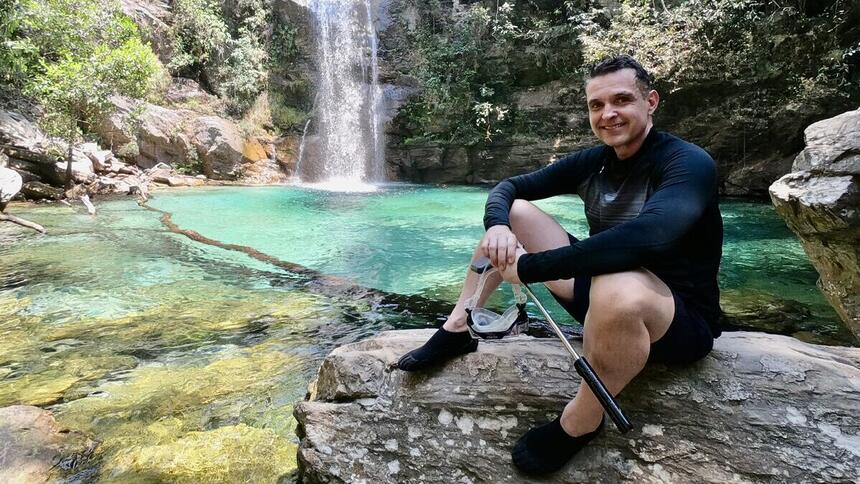 Fábio Castro na 'Chapada dos Veadeiros' em bastidores do Globo Repórter