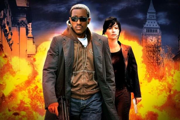 Wesley Snipes em trecho do filme O A Gente, exibido pela Record TV no Cine Aventura