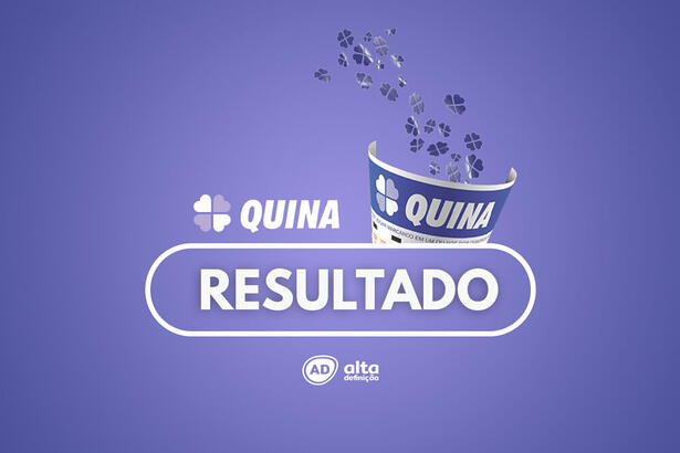 Logo do resultado da Quina da Caixa