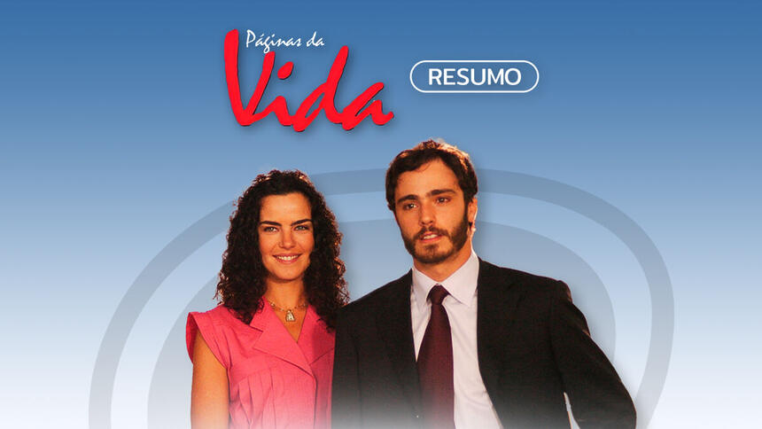 Logo do resumo diário da novela Páginas da Vida