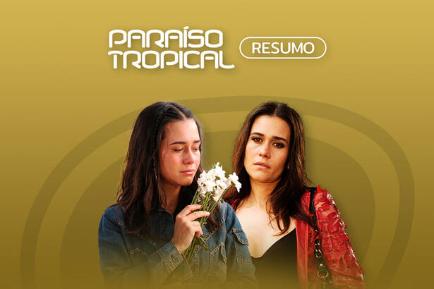 Logo do resumo diário da novela Paraíso Tropical, exibida no canal Viva