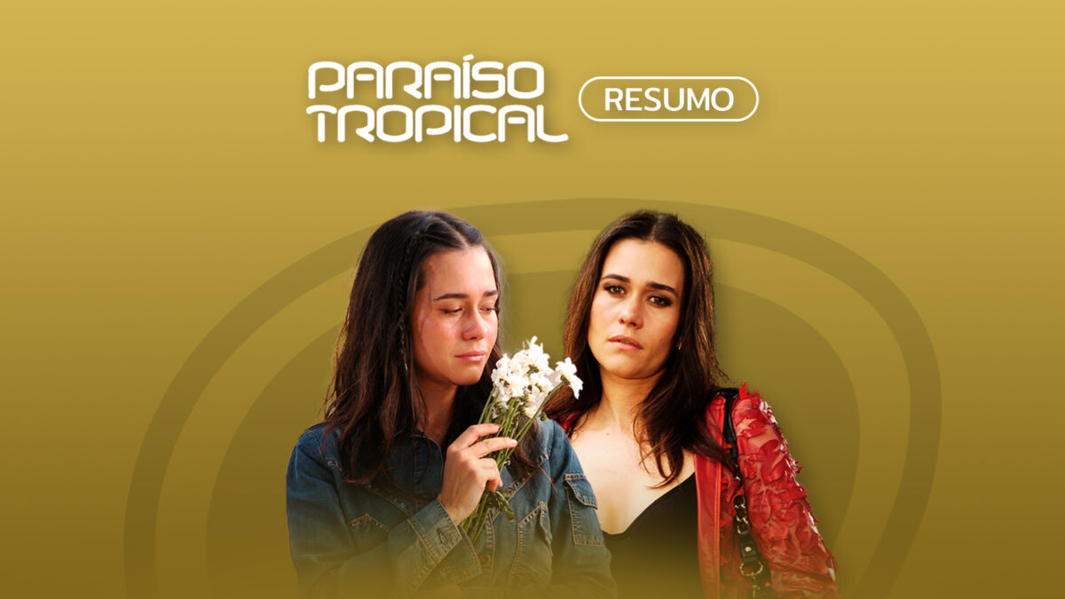 Logo do resumo diário da novela Paraíso Tropical, exibida no canal Viva