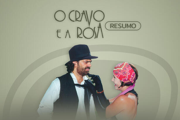 Logo do Resumo da novela O Cravo e a Rosa