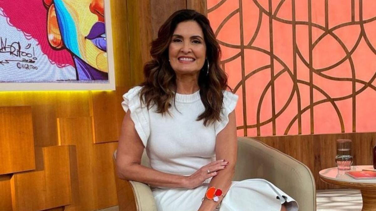 Fátima Bernardes nos estúdios do Encontro