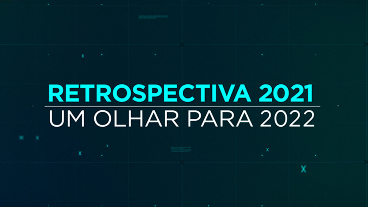 Logo da Retrospectiva 2021 Um Olhar para 2022, na Band