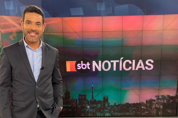 Darlisson Dutra nos estúdios do SBT Notícias