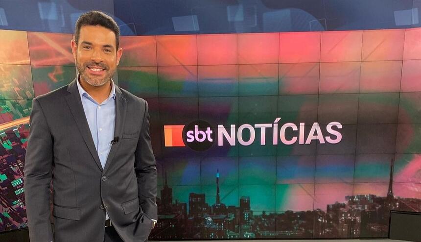 Darlisson Dutra nos estúdios do SBT Notícias